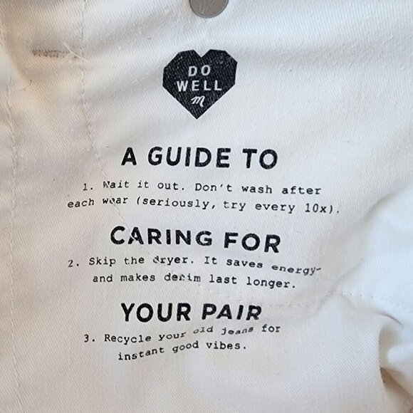 Madewell The Perfect Vintage Crop White Denim Jeans Button Fly Womens 28 - Picture 10 of 10